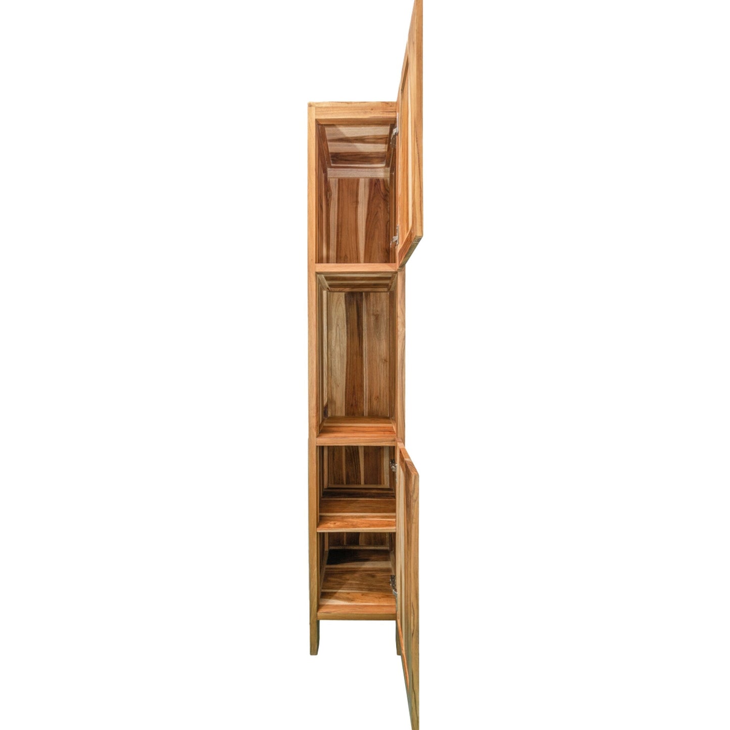 EcoDecors Tranquility 17-in x 79-in x 14-in Brown Wood Freestanding Linen Cabinet