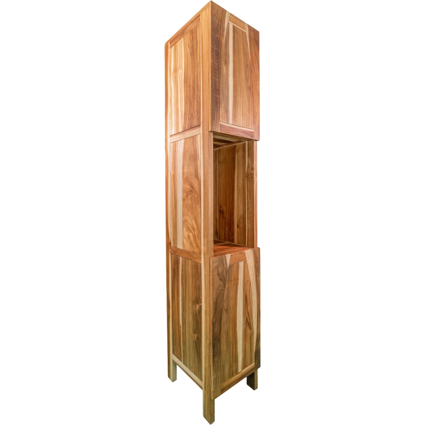 EcoDecors Tranquility 17-in x 79-in x 14-in Brown Wood Freestanding Linen Cabinet