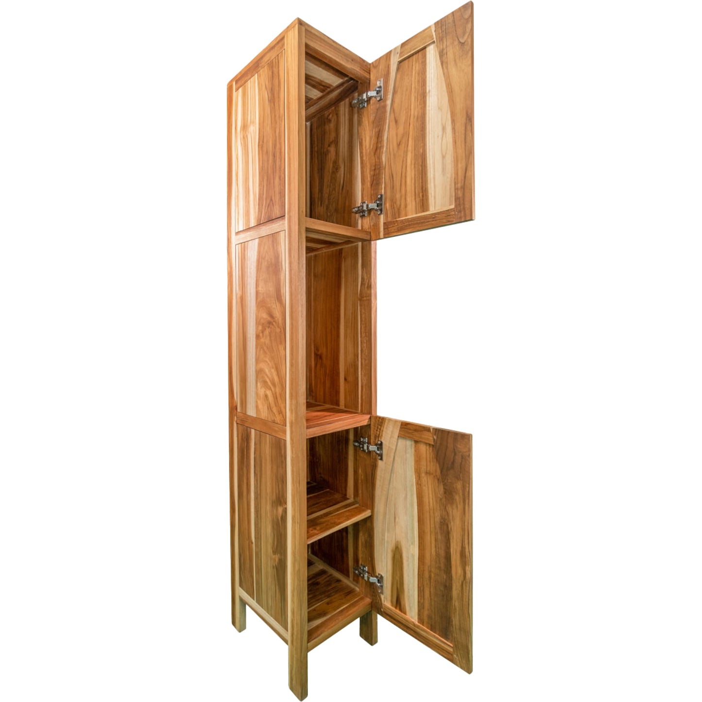 EcoDecors Tranquility 17-in x 79-in x 14-in Brown Wood Freestanding Linen Cabinet
