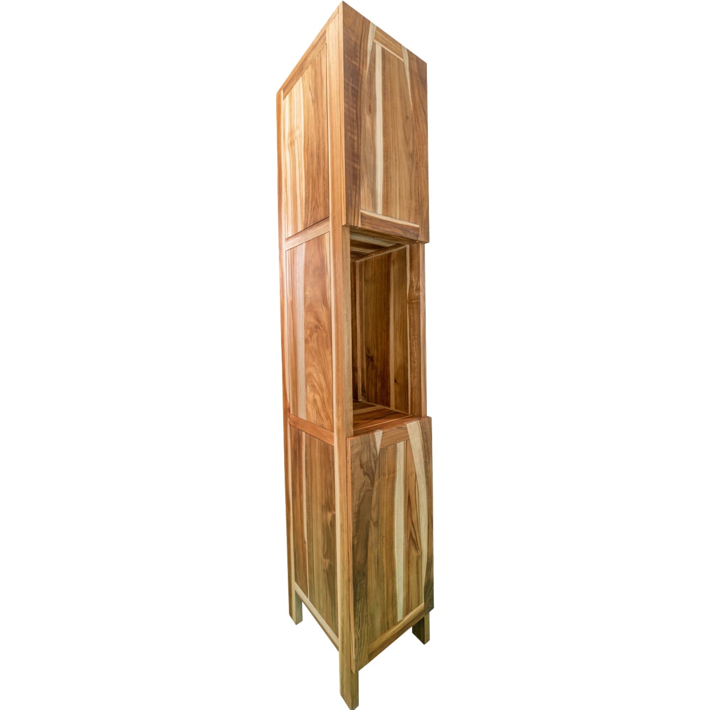 EcoDecors Tranquility 17-in x 79-in x 14-in Brown Wood Freestanding Linen Cabinet
