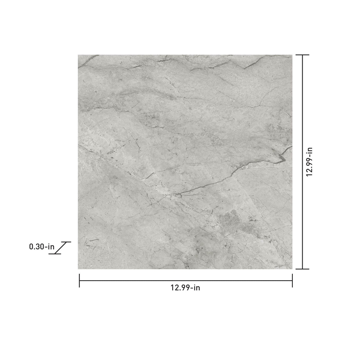 Satori Regent Argento 13-in x 13-in Matte Porcelain Stone Look Floor and Wall Tile (1.17-sq. ft/ Piece)