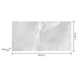 Satori Onyx Luna 12-in x 24-in Polished Porcelain Marble Look Floor and Wall Tile (1.94-sq. ft/ Piece)