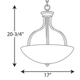 Progress Lighting Laird 5-Light Stainless Steel Farmhouse Linear Medium Hanging Pendant Light