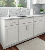 RELIABILT Fairplay 36-in W x 34.5-in H x 24-in D White 1-Drawer Base Ready To Assemble Plywood Cabinet (Recessed Panel Shaker Door Style)