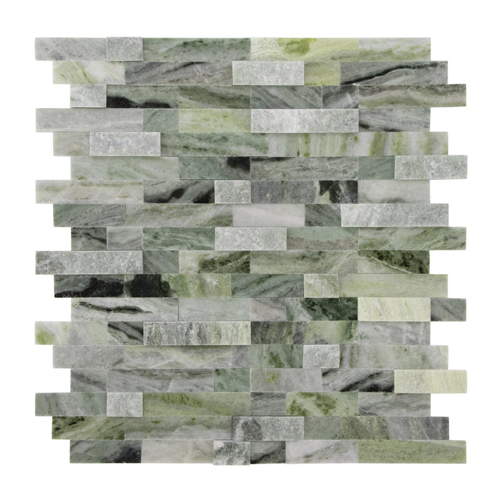 SUNWINGS Tile Emerald Green 10-in x 11-in Polished Natural stone Marble Marble look Peel and stick Mosaic Wall Tile product image