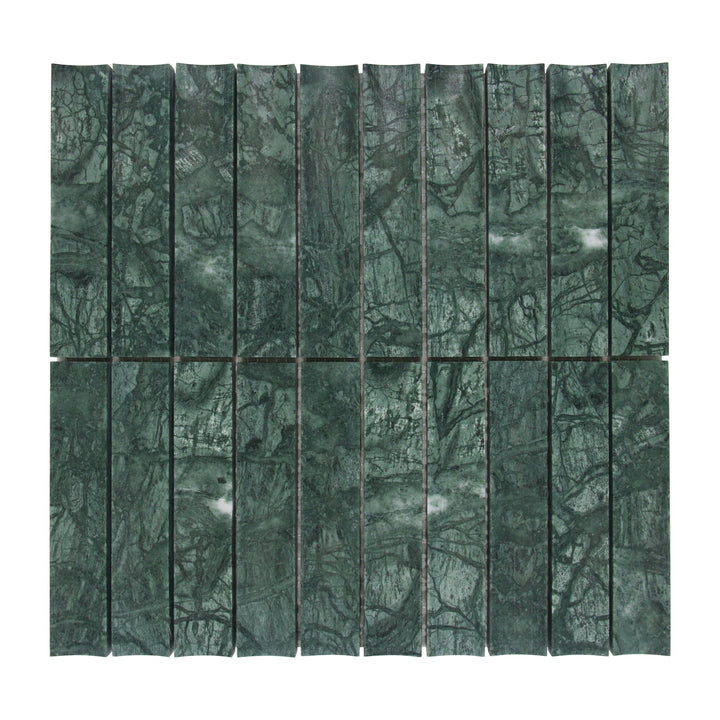 SUNWINGS Tile Indian Green 12-in x 13-in Honed Natural stone Marble Marble look Mosaic Wall Tile product image