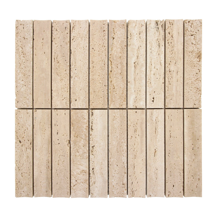 SUNWINGS Tile Travertino 12-in x 13-in Honed Natural stone Marble Marble look Mosaic Wall Tile product image