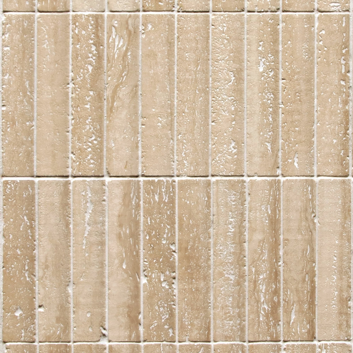 SUNWINGS Fluted Travertine 11-in x 12-in Honed Natural stone Marble Mosaic Wall Tile product image