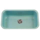 Porcela Series Undermount Porcelain Enamel Steel 31 in. Large Single Bowl Kitchen Sink in White - Super Arbor
