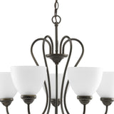 Progress Lighting Heart 5-Light Antique Bronze Transitional Chandelier