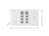 NewAge Products Home Bar 63-in x 36-in White Rectangle Bar Cabinet