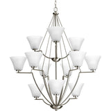 Progress Lighting Bravo 12-Light Brushed Nickel Transitional Chandelier