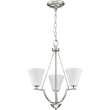 Progress Lighting Bravo 3-Light Brushed Nickel Transitional Chandelier