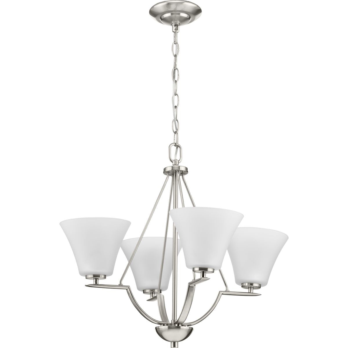 Progress Lighting Bravo 4-Light Brushed Nickel Transitional Chandelier