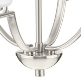 Progress Lighting Bravo 4-Light Brushed Nickel Transitional Chandelier