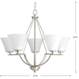 Progress Lighting Bravo 5-Light Brushed Nickel Transitional Chandelier