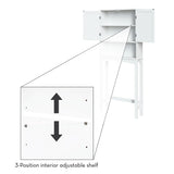 RiverRidge Monroe 23.63-in x 23.75-in x 8.69-in White Soft Close Bathroom Wall Cabinet