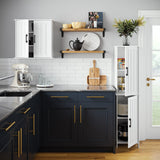 RiverRidge Monroe 23.63-in x 23.75-in x 8.69-in White Soft Close Bathroom Wall Cabinet