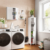 RiverRidge Monroe 23.63-in x 23.75-in x 8.69-in White Soft Close Bathroom Wall Cabinet