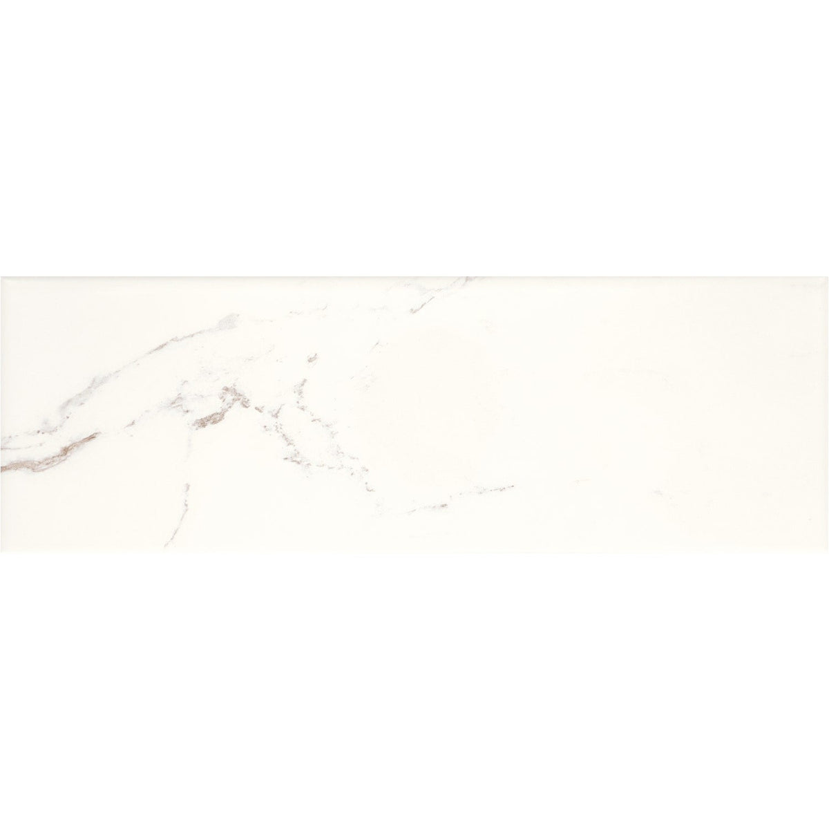 American Olean Marble Manor Calacatta 4-in x 12-in Glossy Ceramic Subway Wall Tile, 0.38-sq ft per Piece