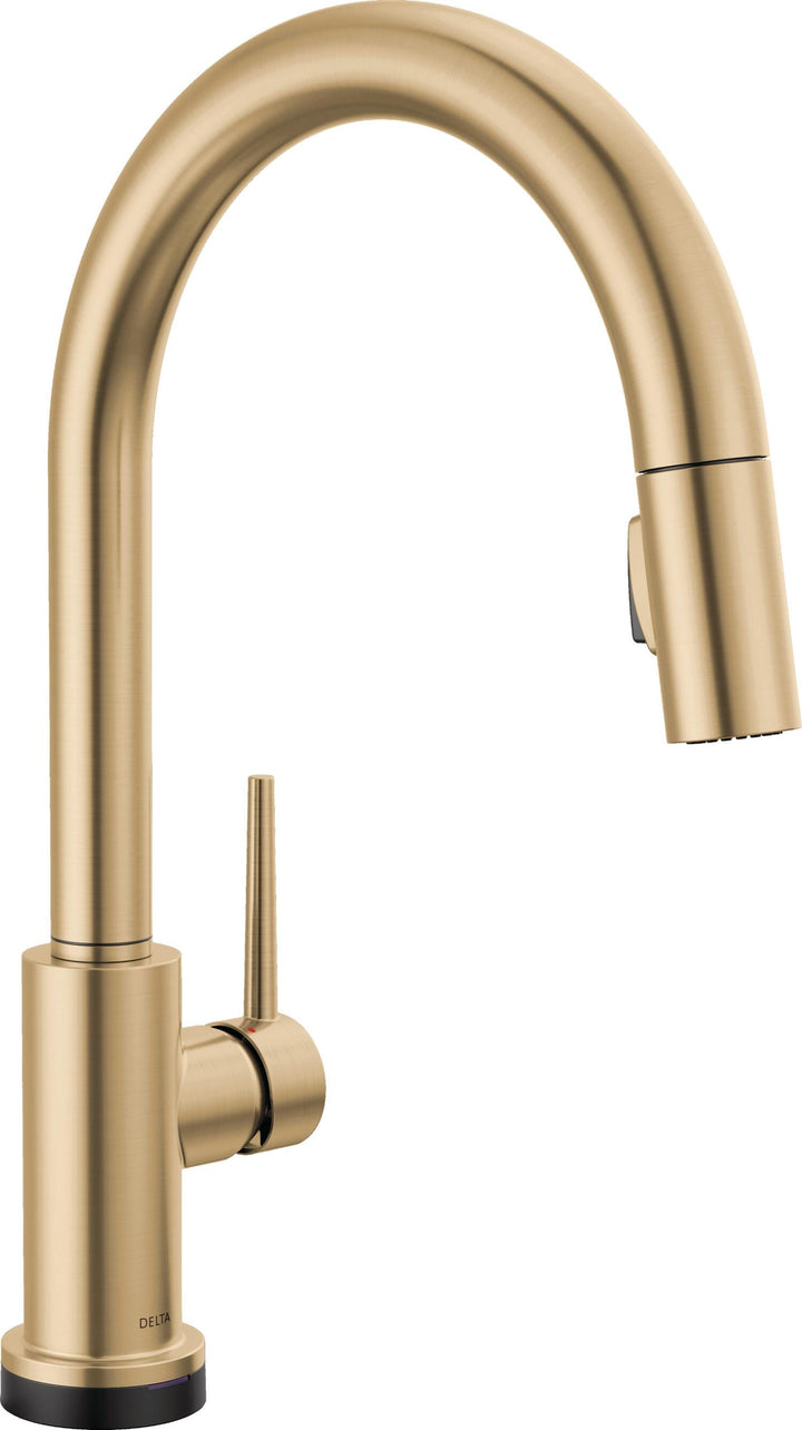 Delta Trinsic Touch2O Champagne Bronze 1-Handle Deck-Mount Pull-Down Touch Kitchen Faucet