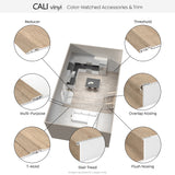 CALI 1.25-in x 72.83-in Whitewater Oak Vinyl Floor T-Moulding