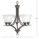 Progress Lighting Trinity 5-Light Antique Bronze Transitional Chandelier