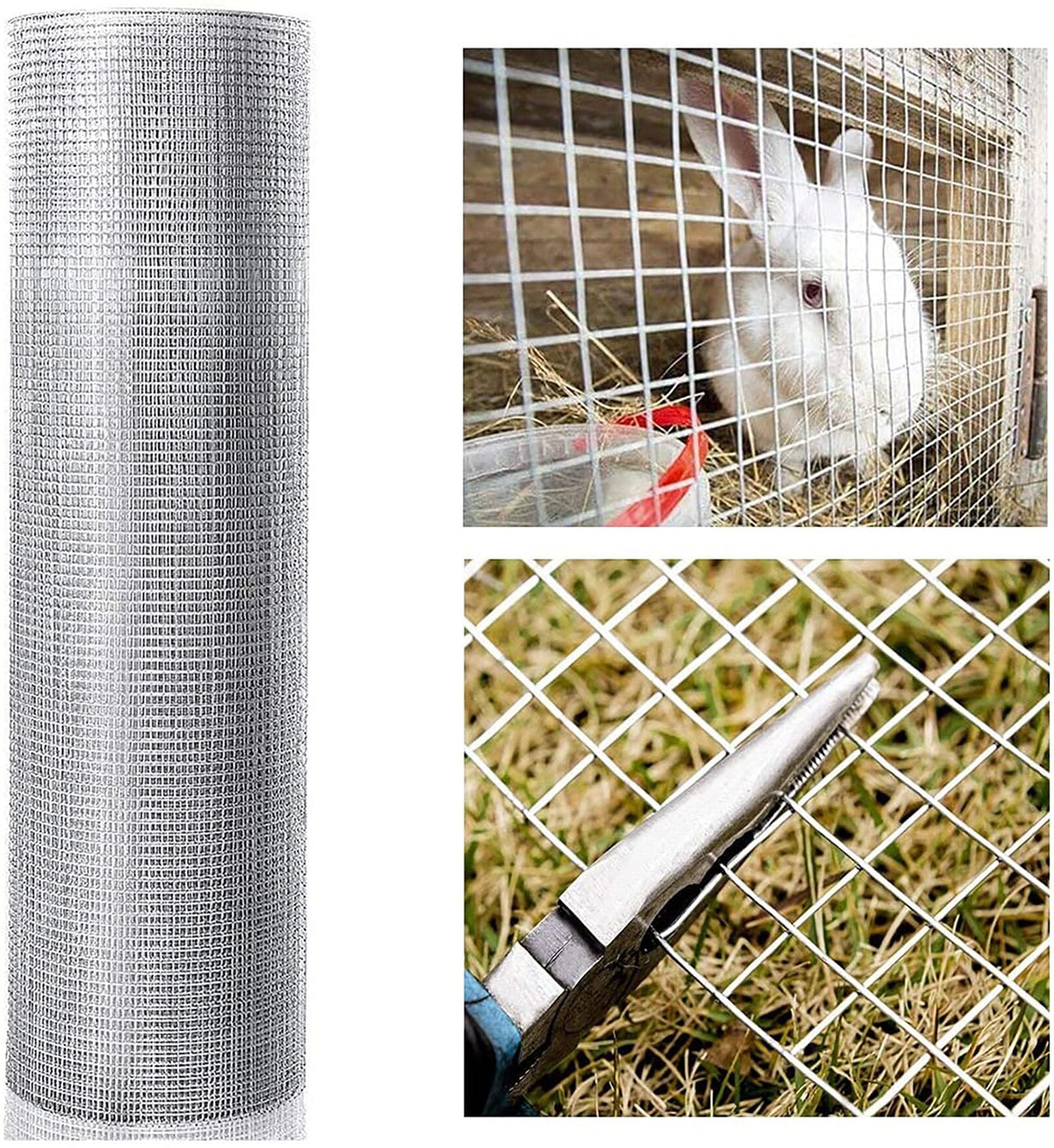 Kahomvis 19-Gauge 100x4 ft Galvanized Hardware Cloth Fencing