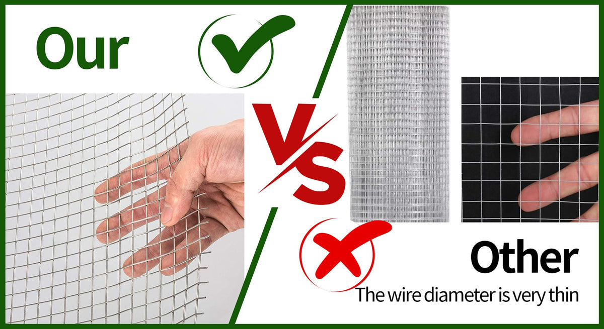 Kahomvis 19-Gauge 100x4 ft Galvanized Hardware Cloth Fencing