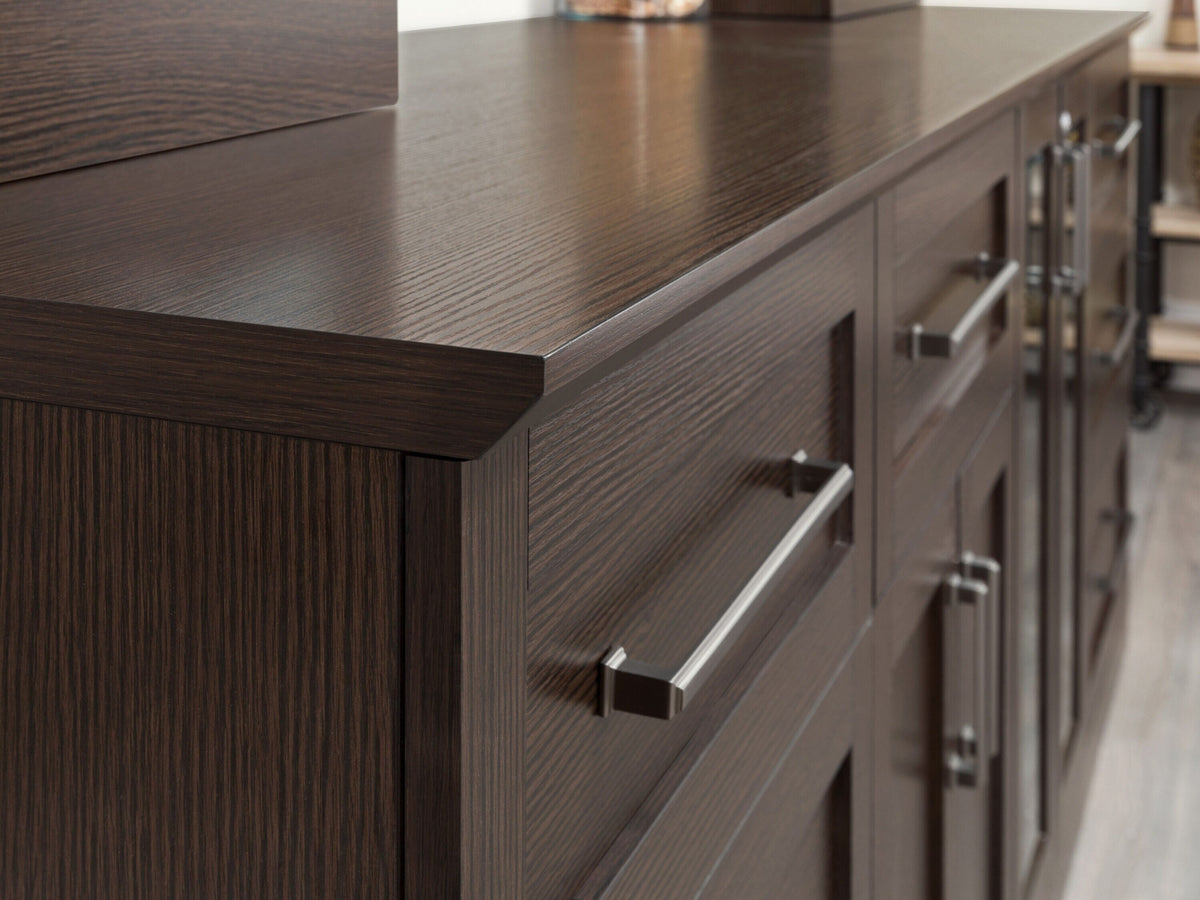 NewAge Products Home Bar 42-in x 85-in Brown Rectangle Bar Cabinet