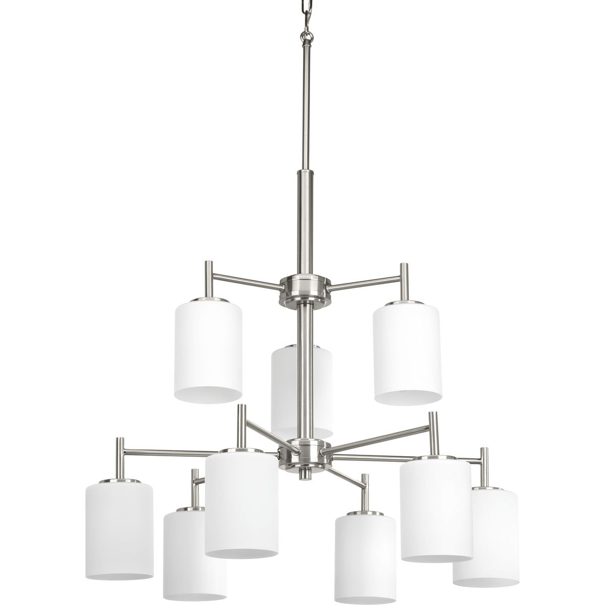 Progress Lighting Replay 9-Light Brushed Nickel Modern/Contemporary Chandelier