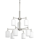 Progress Lighting Replay 9-Light Brushed Nickel Modern/Contemporary Chandelier