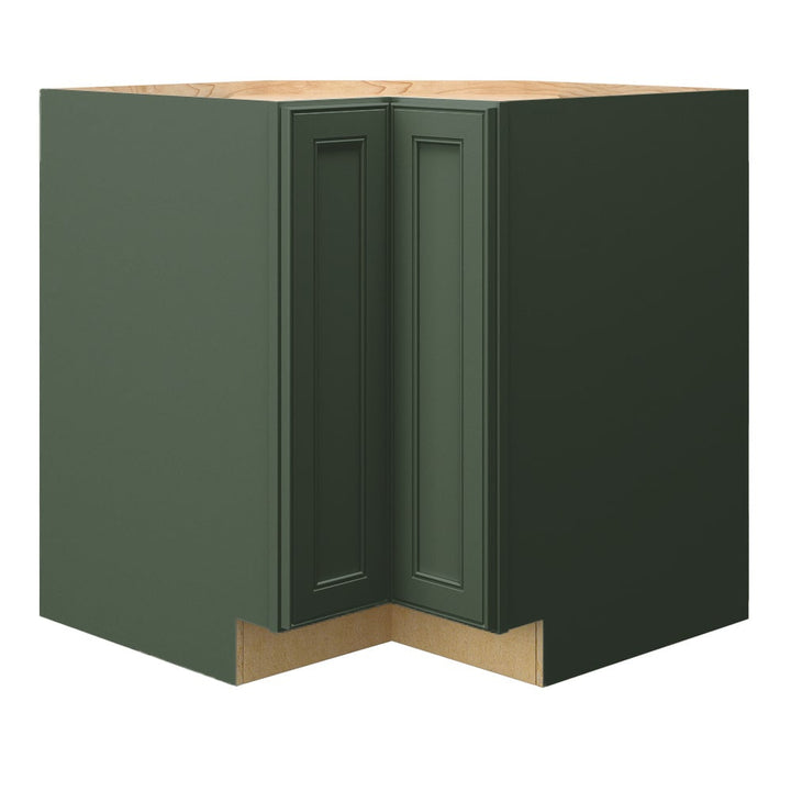 allen + roth Heathrow 33-in W x 34.5-in H x 24-in D Sage L-shaped Corner Base Fully Assembled Cabinet (Recessed Panel Square Style)