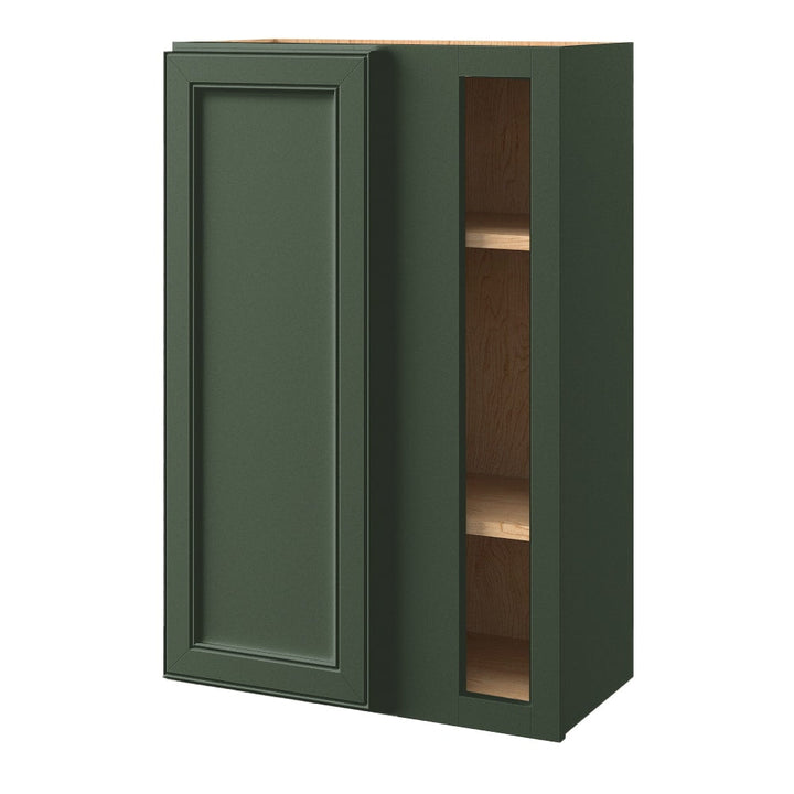allen + roth Heathrow 24-in W x 39.125-in H x 12-in D Sage Blind Corner Wall Fully Assembled Cabinet (Recessed Panel Square Style)