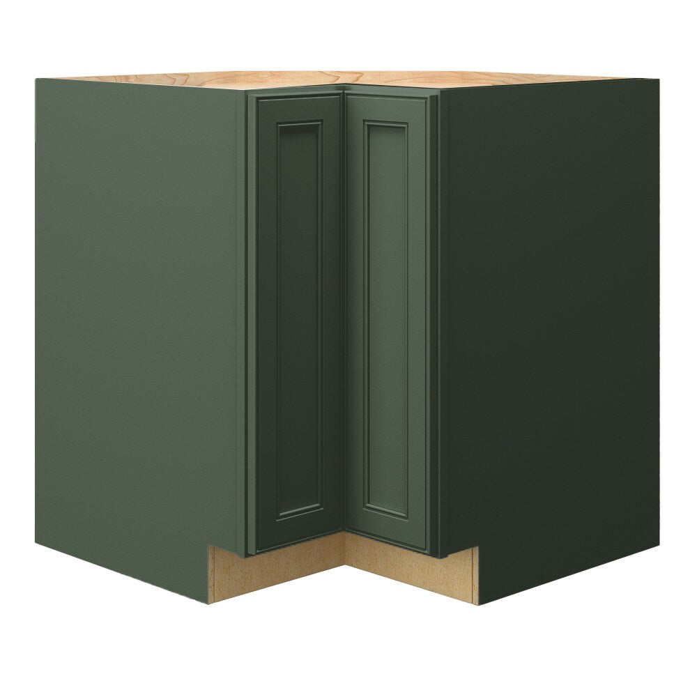 allen + roth Heathrow 33-in W x 34.5-in H x 24-in D Sage Lazy Susan Corner Base Fully Assembled Cabinet (Recessed Panel Style)