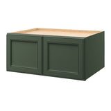 allen + roth Heathrow 33-in W x 15.125-in H x 24-in D Sage Wall Fully Assembled Cabinet (Recessed Panel Square Door Style)