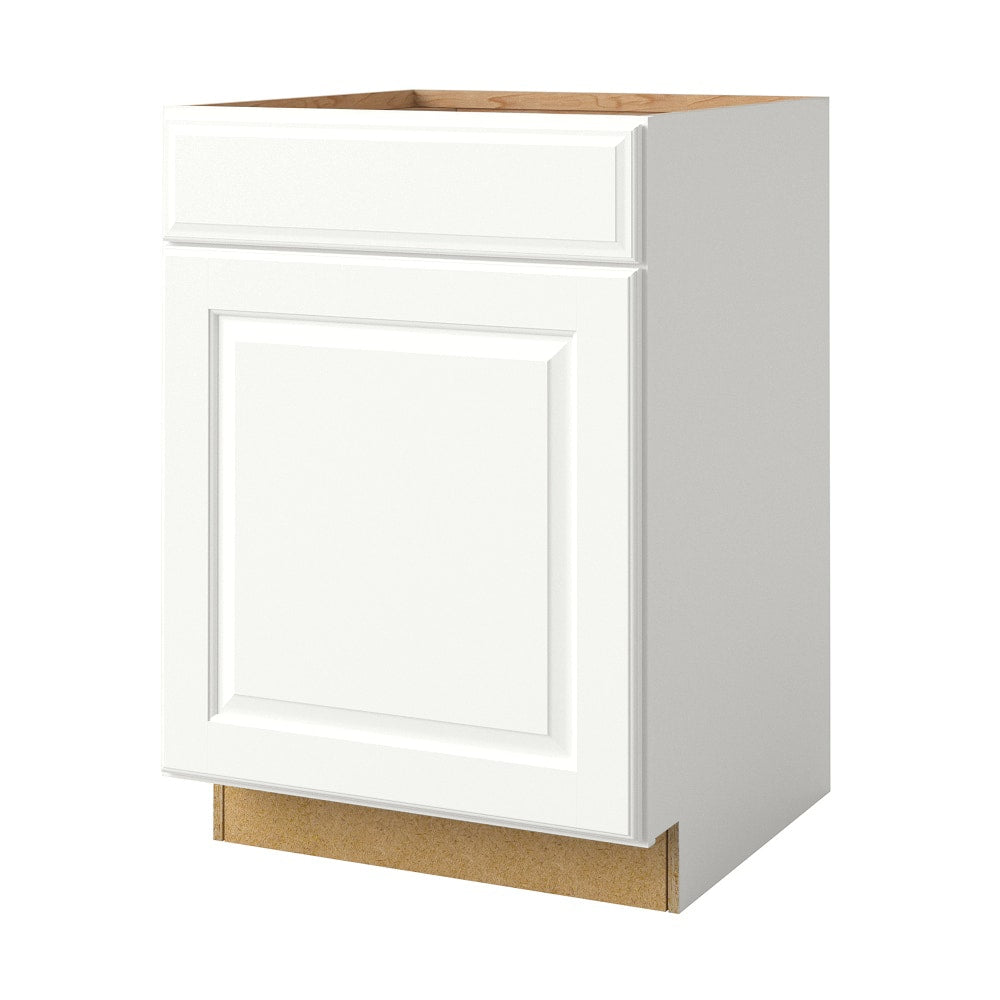 allen + roth Tilson 24-in W x 34.5-in H x 24-in D Linen 1-Drawer Base Fully Assembled Cabinet (Raised Panel Square Style)