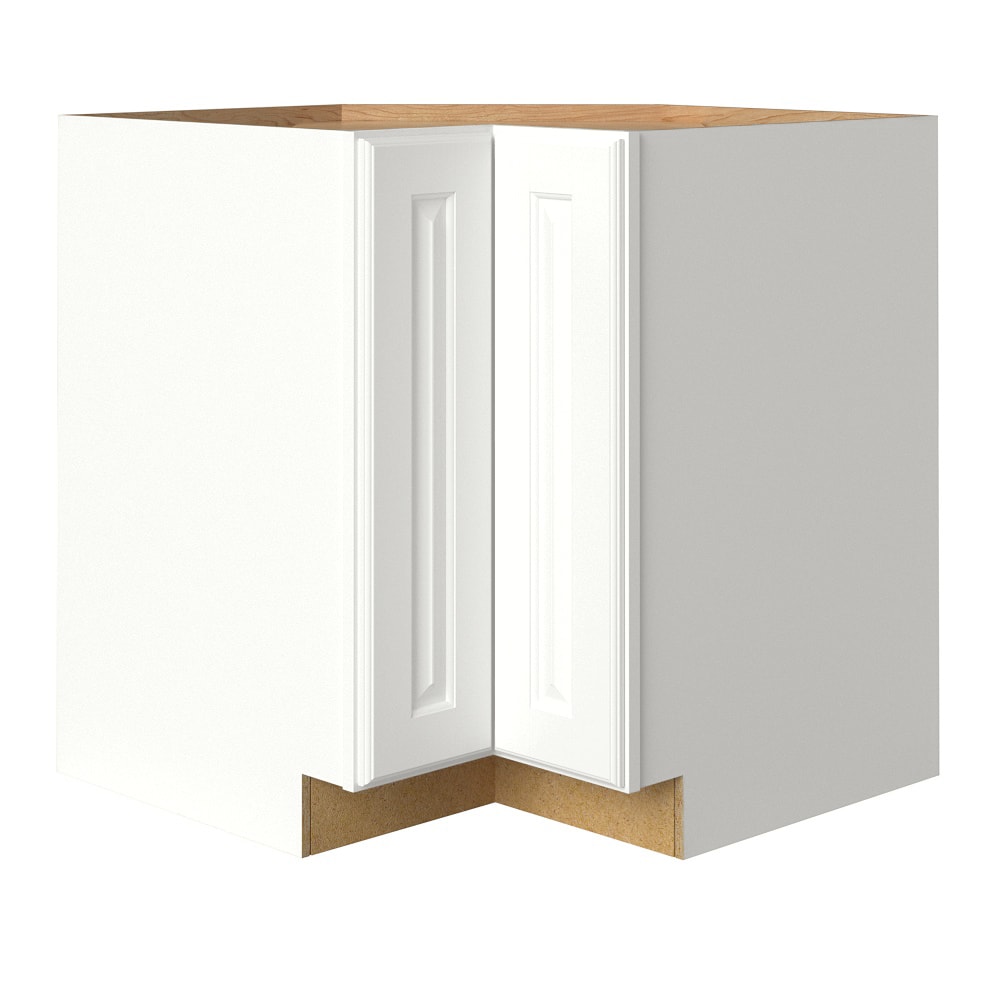 allen + roth Tilson 33-in W x 34.5-in H x 24-in D Linen Lazy Susan Corner Base Fully Assembled Cabinet (Raised Panel Style)