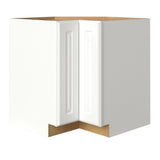 allen + roth Tilson 33-in W x 34.5-in H x 24-in D Linen Lazy Susan Corner Base Fully Assembled Cabinet (Raised Panel Style)