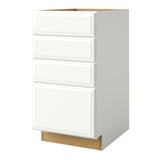 allen + roth Tilson 18-in W x 34.5-in H x 24-in D Linen 4-Drawer Base Fully Assembled Cabinet (Raised Panel Style)