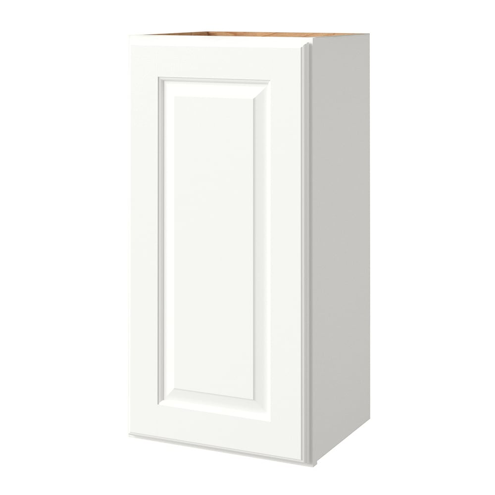 allen + roth Tilson 15-in W x 39.125-in H x 12-in D Linen Wall Fully Assembled Cabinet (Raised Panel Square Door Style)