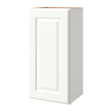 allen + roth Tilson 15-in W x 39.125-in H x 12-in D Linen Wall Fully Assembled Cabinet (Raised Panel Square Door Style)