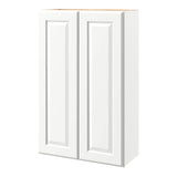 allen + roth Tilson 27-in W x 42.125-in H x 12-in D Linen Wall Fully Assembled Cabinet (Raised Panel Square Door Style)