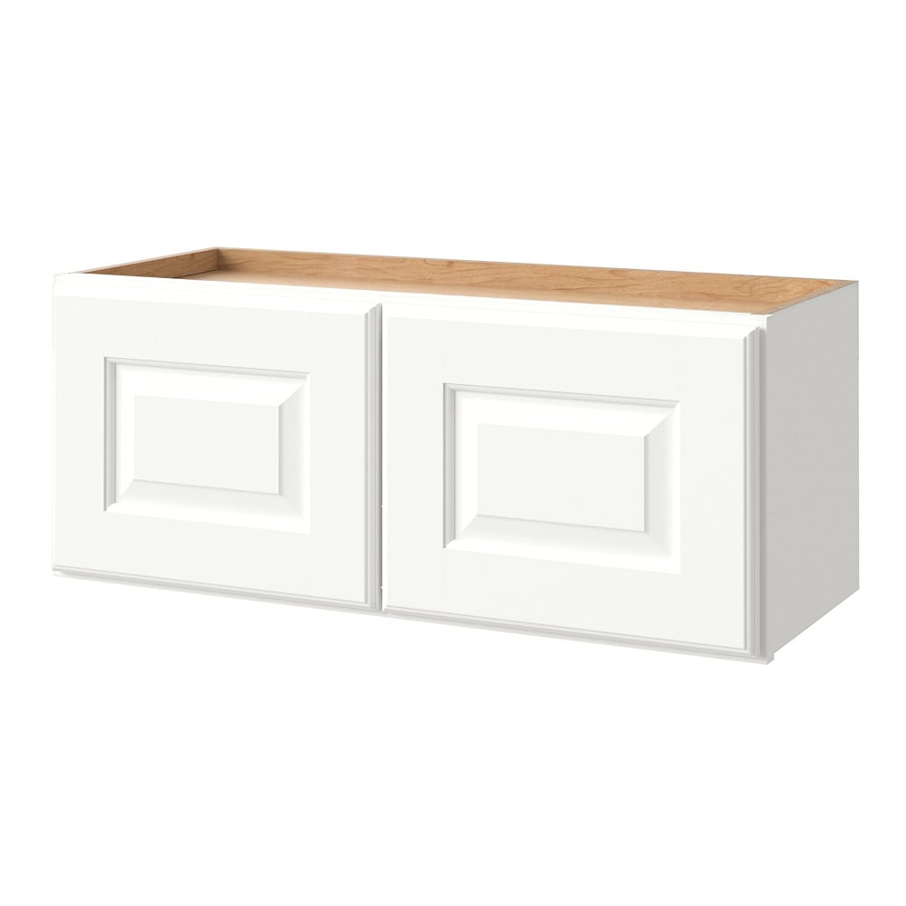 allen + roth Tilson 30-in W x 12.125-in H x 12-in D Linen Wall Fully Assembled Cabinet (Raised Panel Square Door Style)