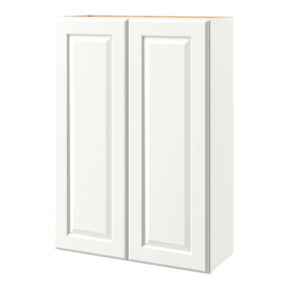 allen + roth Tilson 30-in W x 42.125-in H x 12-in D Linen Wall Fully Assembled Cabinet (Raised Panel Square Door Style)