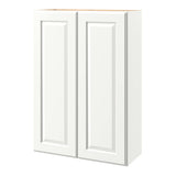 allen + roth Tilson 30-in W x 42.125-in H x 12-in D Linen Wall Fully Assembled Cabinet (Raised Panel Square Door Style)