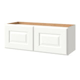 allen + roth Tilson 33-in W x 12.125-in H x 12-in D Linen Wall Fully Assembled Cabinet (Raised Panel Square Door Style)