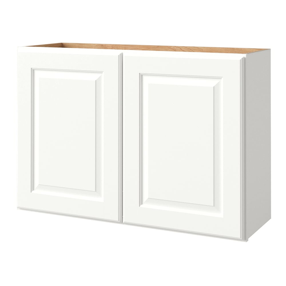allen + roth Tilson 36-in W x 24.5-in H x 12-in D Linen Wall Fully Assembled Cabinet (Raised Panel Square Door Style)