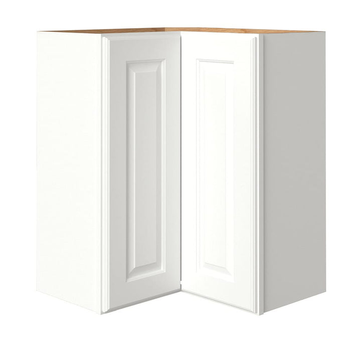 allen + roth Tilson 24-in W x 30.125-in H x 12-in D Linen L-shaped Corner Wall Fully Assembled Cabinet (Raised Panel Square Style)