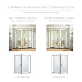 JELD-WEN 72-in x 80-in Fiberglass Folding, Right-hand folding – feature callout